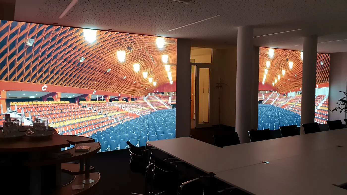 Stadium image in the meeting room