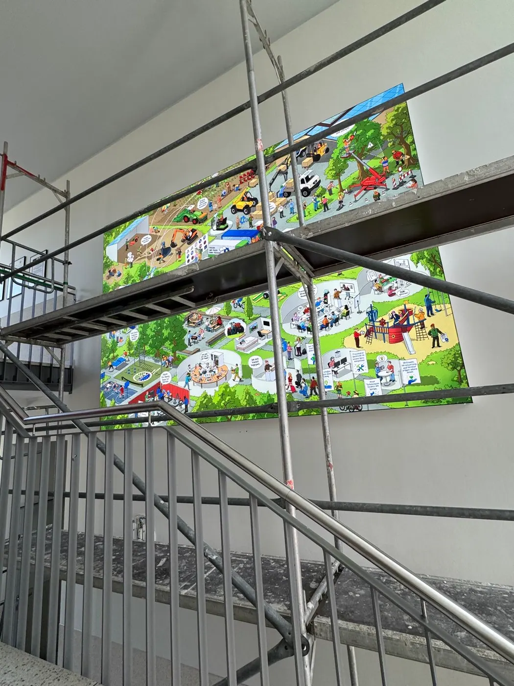 The same illustration from the stair landing