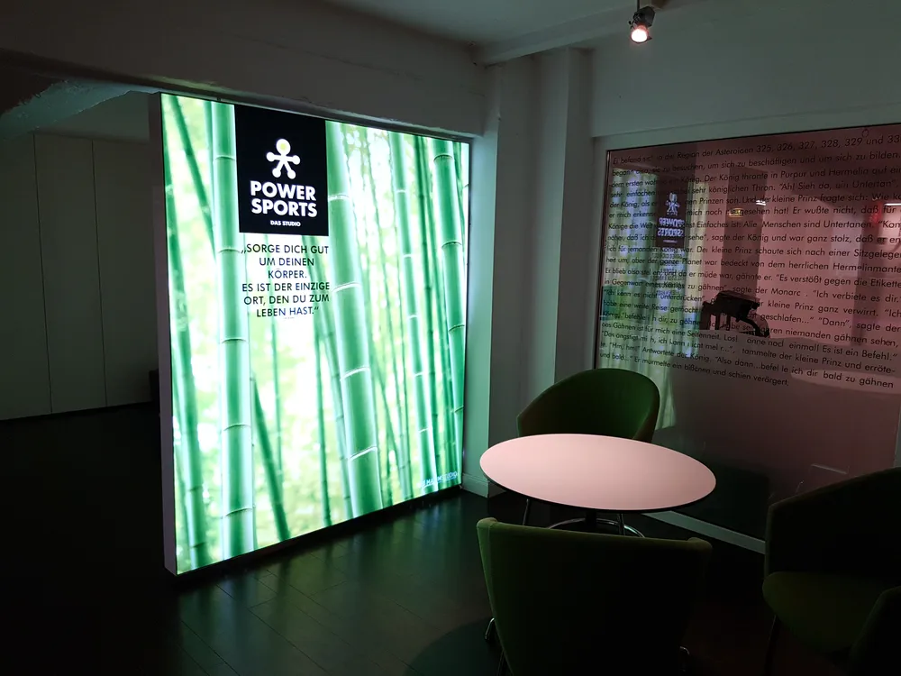 Bamboo image next to the seating corner
