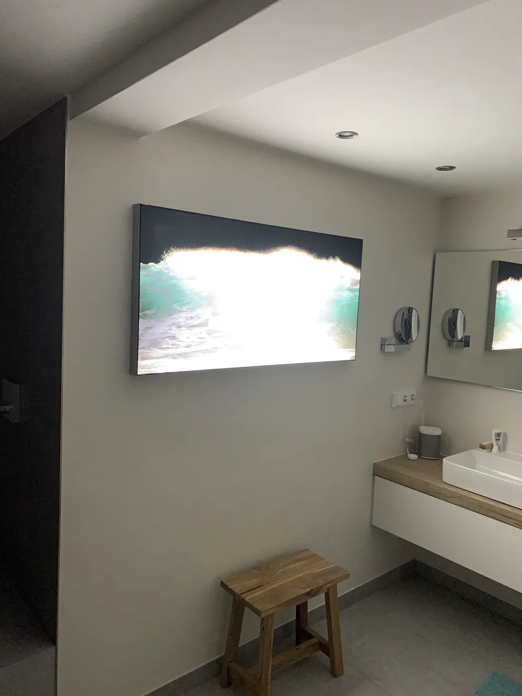 Wolkenmotiv im Badezimmer
